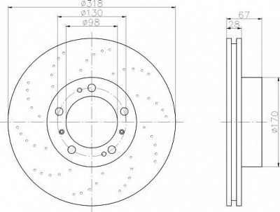 HELLA PAGID 8dd355121871 -  Тормозной диск